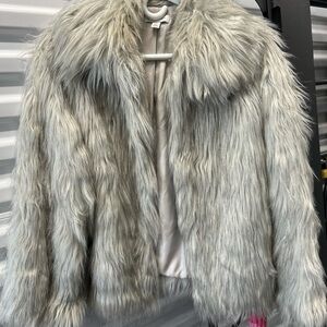 Women's Faux Fur Jacket - Gray